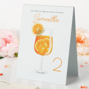 Aperol Spritz Junggesellinnenabschied Willkommen Tischaufsteller