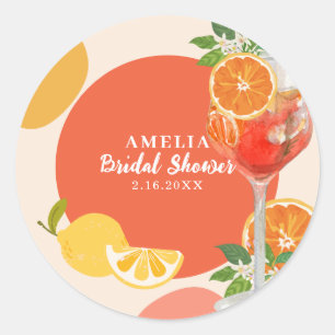 Aperol Spritz Liebe auf den ersten Spritzer Jungge Runder Aufkleber