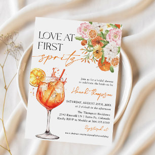 Aperol Spritz Liebe im ersten Spritz-Brautparty Einladung