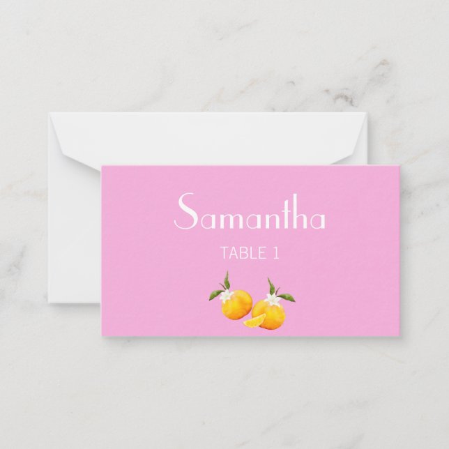 Aperol Spritz Main Squeeze Brautparty Name Card Mitteilungskarte (Vorderseite)