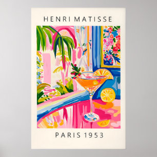 Aperol Spritz Matisse Style Impression Rose Dopami