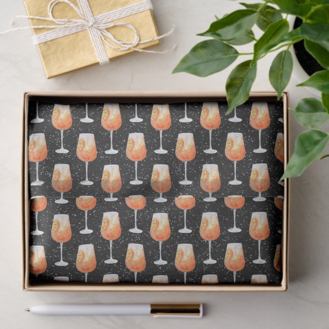 Aperol Spritz Muster Seidenpapier (Geschenk)