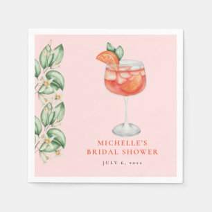 Aperol Spritz Orange Brautparty Serviette
