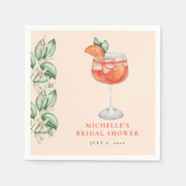 Aperol Spritz Orange Brautparty Serviette