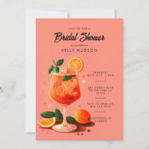 Aperol Spritz Orange Bridal Dusche Einladung