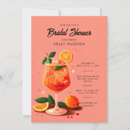 Aperol Spritz Orange Bridal Dusche Einladung