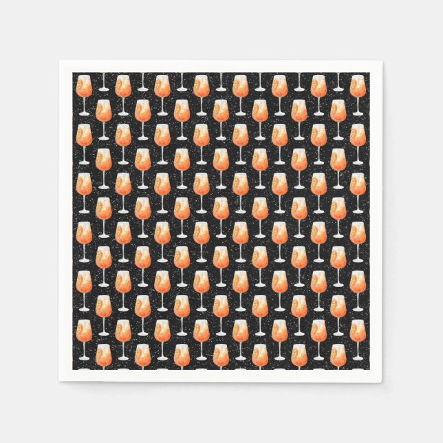 Aperol Spritz Pattern Serviette (Vorderseite)