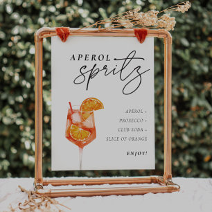 Aperol Spritz Signature Drink Brautparty Poster