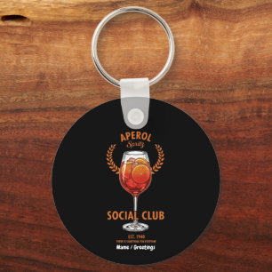 Aperol Spritz Social Club Lustiges Süßes Getränke Schlüsselanhänger