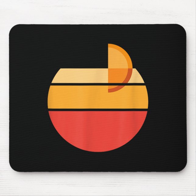Aperol Spritz Sprizz Minimal Retro Sun Summer Schw Mousepad (Vorne)