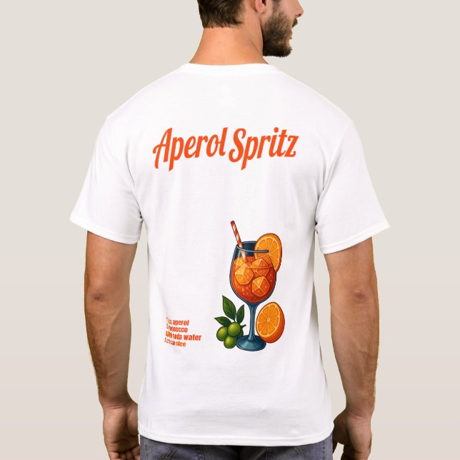 Aperol Spritz T-Shirt – Retro Italian Cocktail (Rückseite)