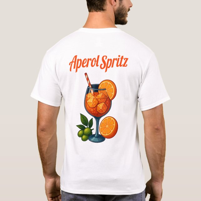 Aperol Spritz T-Shirt – Retro Italian Cocktail (Rückseite)