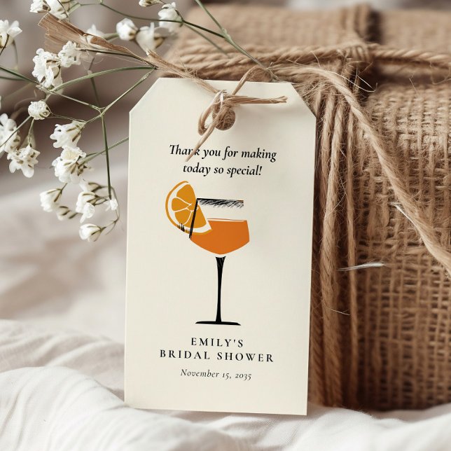 Aperol Spritz Tropical Brautparty Geschenkanhänger (Von Creator hochgeladen)