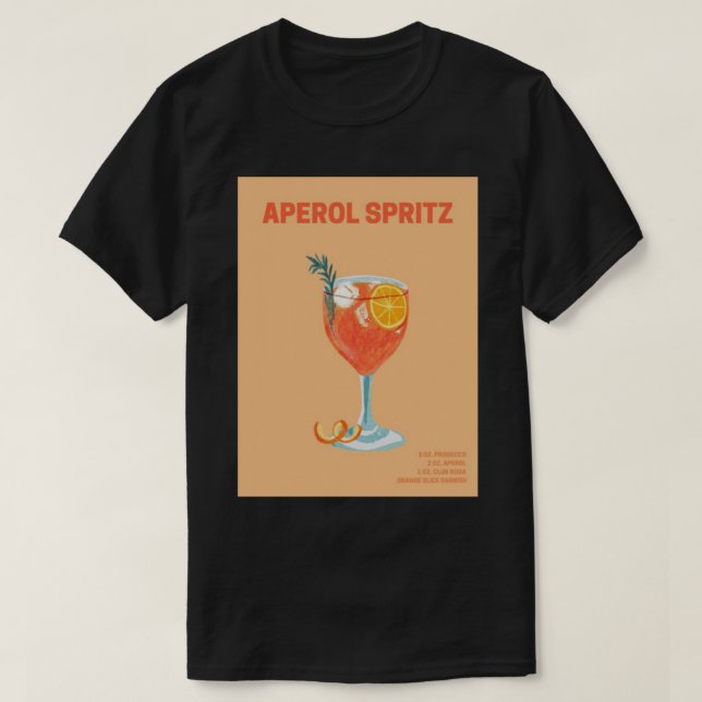 Aperol Spritz Wallart T-Shirt (Design vorne)