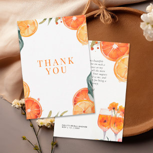 Aperol Spritz Wasserfarben-Junggesellinnen-Abschie Dankeskarte