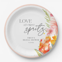 Aperol Spritz Watercolor Brautparty Pappteller