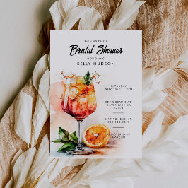 Aperol Spritz Watercolor Bridal Dusche Einladung