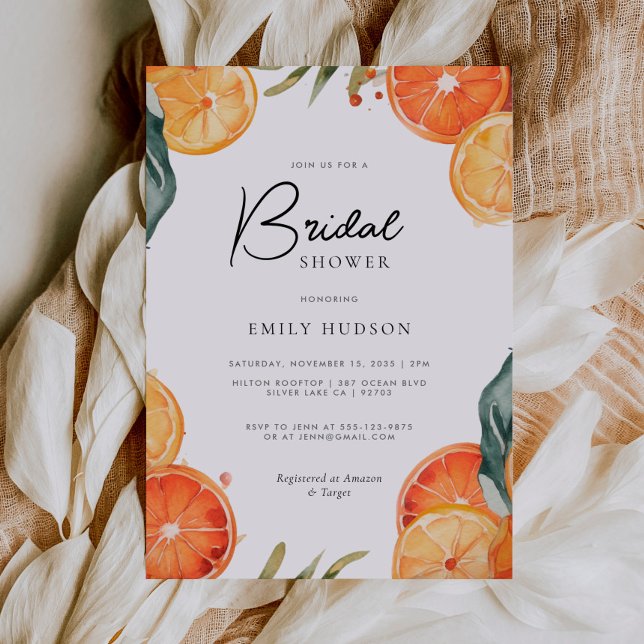 Aperol Spritz Watercolor Bridal Dusche Einladung (Von Creator hochgeladen)