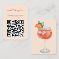 Aperol Spritz Wedding BridalShower Details QR Code