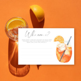 Aperol spritz - Wer bin ich Brautparty Briefpapier