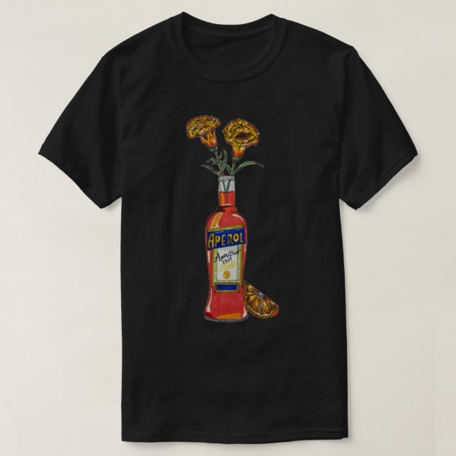 Aperolmalerei Zeichnend Kunst T-Shirt (Design vorne)