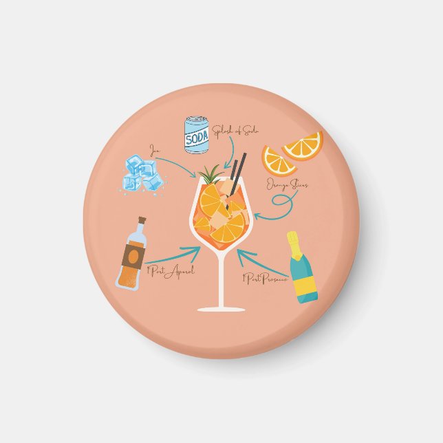 Aperolrecipe Magnet (Vorne)