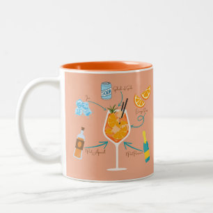 Aperolrecipe Zweifarbige Tasse