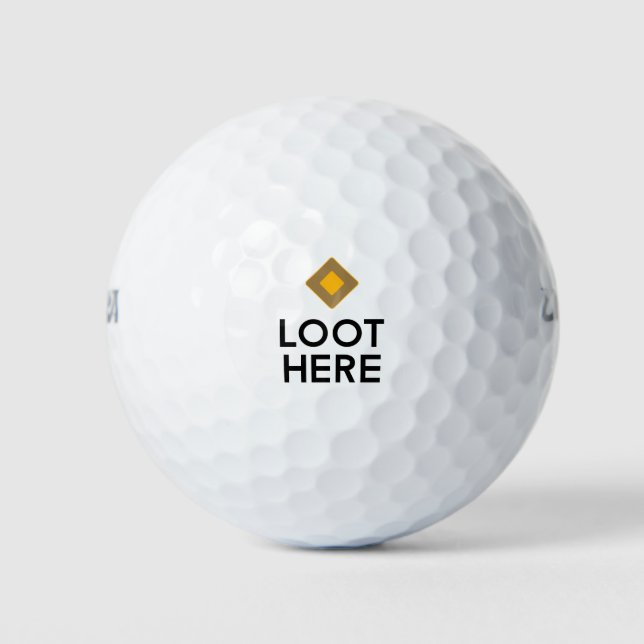 Apex Legends Battle Royale Loot Here Meme Golfball (Vorderseite)