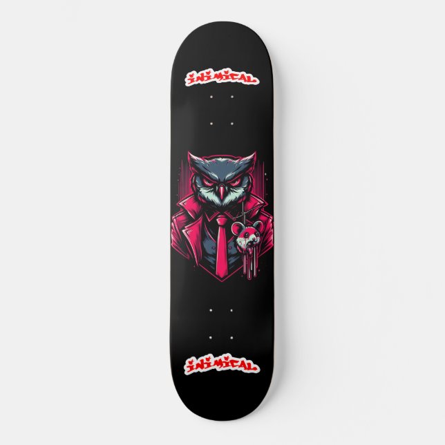 Apex Predator Series Red Owl Skateboard (Vorderseite)
