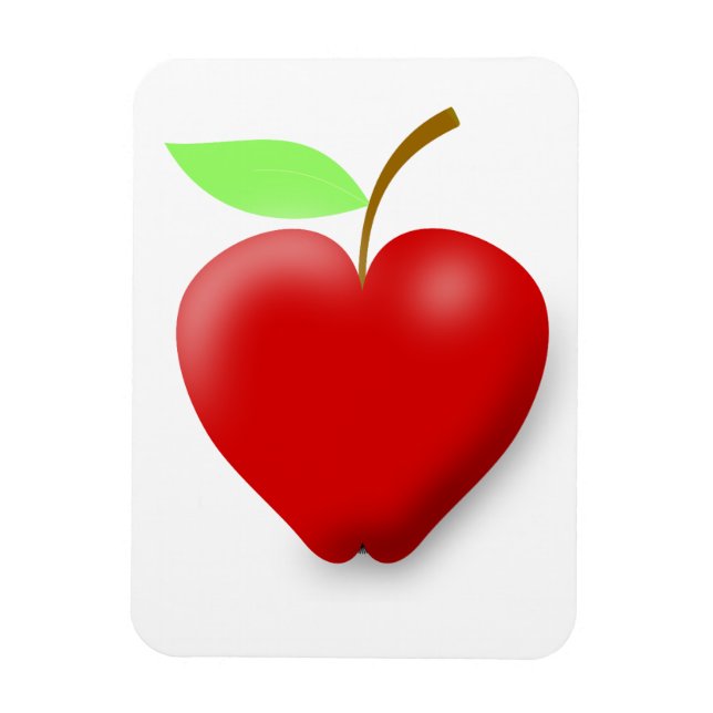 Apfel-148455 ROTE HERZGESTEUERTE APFELVEKTORFRÜCHT Magnet (Vertikal)