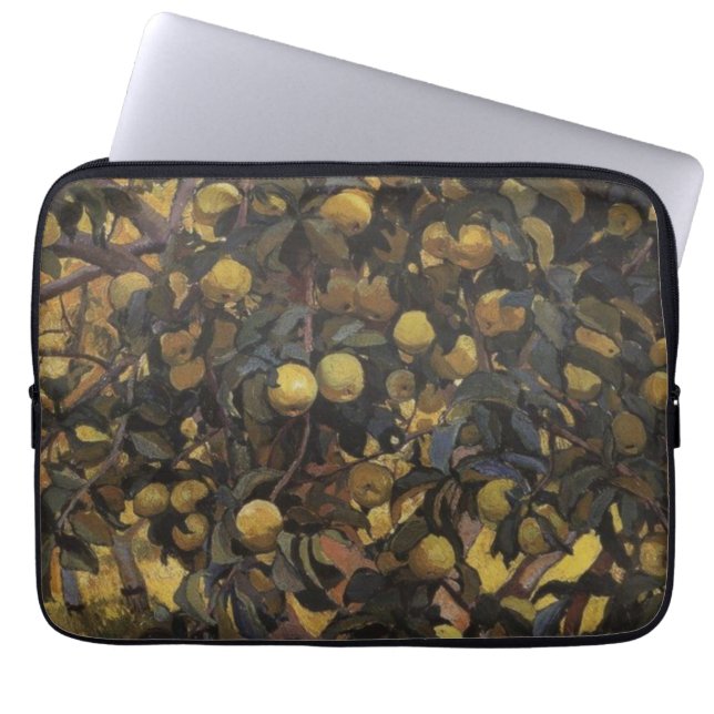 Äpfel an den Zweigen der Bäume (von Serebriakova) Laptopschutzhülle (Vorderseite)