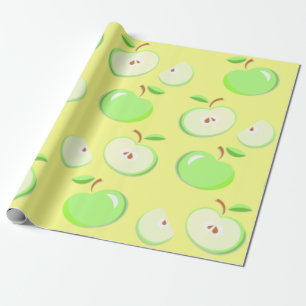 Äpfel Apfelmuster Vektor grün Geschenkpapier