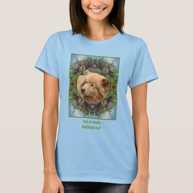 Äpfel auf Baumrahmen erstellen Ihr eigenes Foto T-Shirt (Vorderseite)