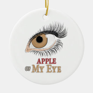 Apfel-Augenbrauen-Kunst Keramik Ornament