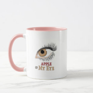 Apfel-Augenbrauen-Kunst Tasse