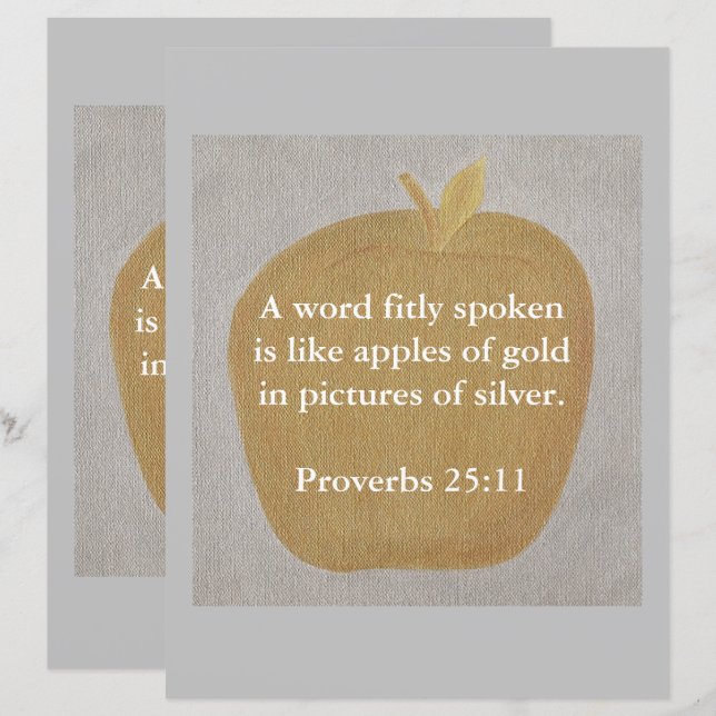 Äpfel aus Gold, Sprichwörter 25:11, Scrapbook-Papi (Vorne/Hinten)