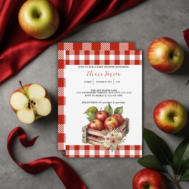 Apfel aus meinem Auge Red Orchard Baby Shower Einladung (Von Creator hochgeladen)
