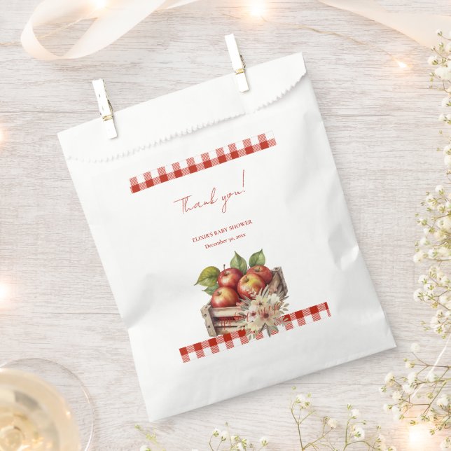 Apfel aus meinem Auge Red Orchard Baby Shower Geschenktütchen (Ausgeschnitten)