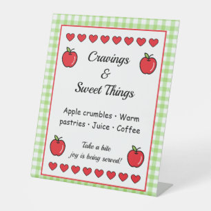 Apfel-Baby-Shower-Podiumsschild Sockelschild