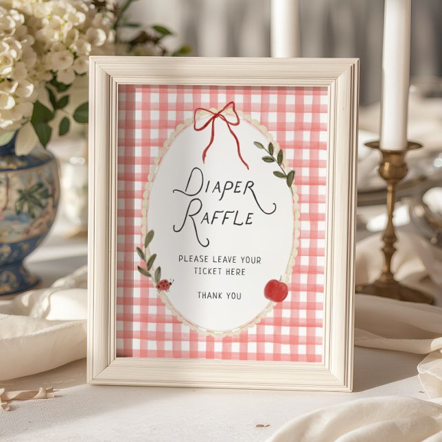 Apfel-Baby-Shower-Windel-Raffel Poster (Von Creator hochgeladen)