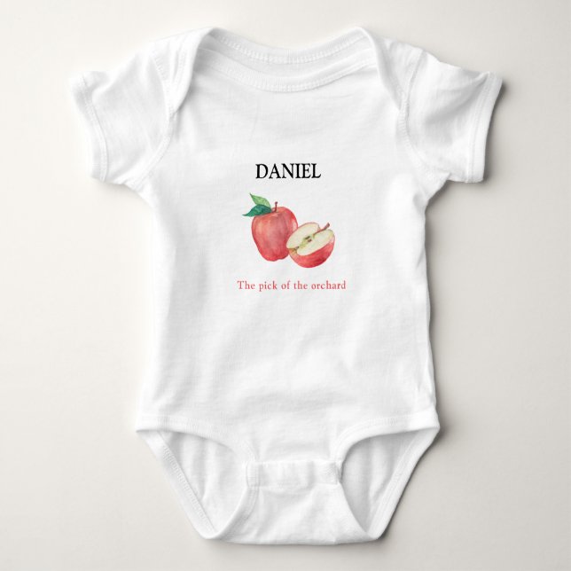 Apfel Baby Strampler (Vorderseite)