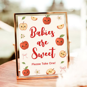 Apfel-Babydusche von meinem Auge sind süße Gunst Poster