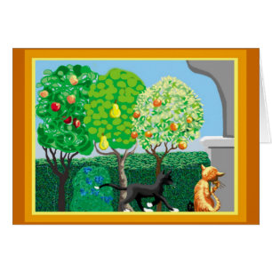 Apfel-, Birnen- und Orangenbäume