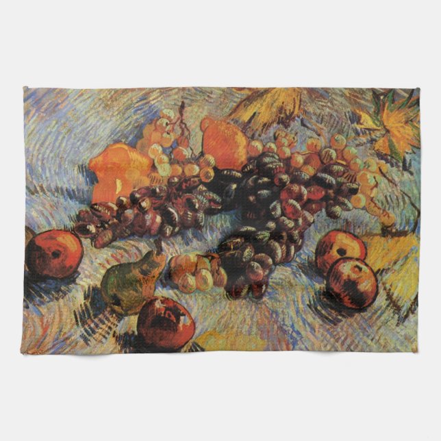 Äpfel, Birnen, Zitronen, Trauben von Vincent van G Geschirrtuch (Horizontal)