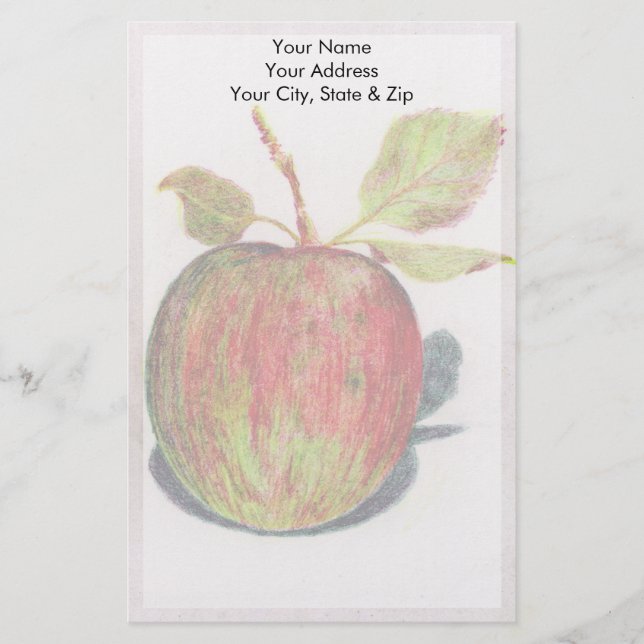 Apfel Briefpapier (Vorderseite)
