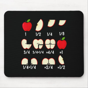 Apfel-Bruch-Mathematik-Lehrer Zurück zur Schule Bi Mousepad