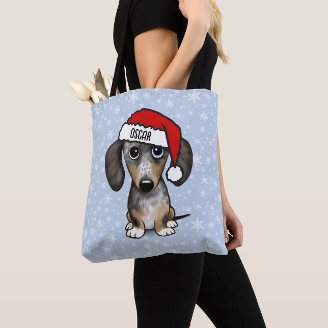 Apfel Dackel Santa Niedliche Dackel Hund Tasche (Von Nahem)