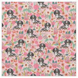 Apfel-Dackel Vintage Blumen rosa Stoff