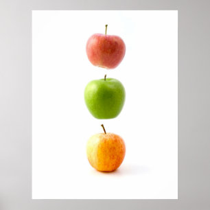 Äpfel Das verbotene Floating Fruit Art Poster