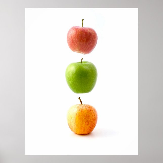 Äpfel Das verbotene Floating Fruit Art Poster (Vorne)